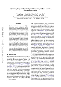 Enhancing Temporal Sensitivity and Reasoning for Time-Sensitive Question
  Answering