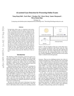 AI-assisted Gaze Detection for Proctoring Online Exams