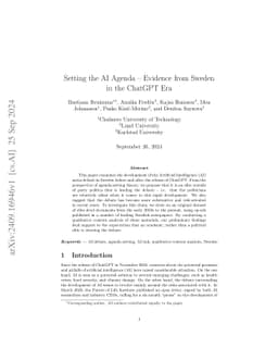 Setting the AI Agenda -- Evidence from Sweden in the ChatGPT Era