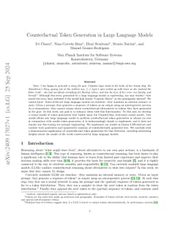Counterfactual Token Generation in Large Language Models