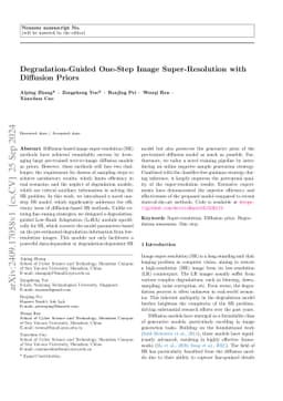 Degradation-Guided One-Step Image Super-Resolution with Diffusion Priors