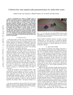 Collision-free time-optimal path parameterization for multi-robot teams