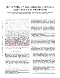 SEN12-WATER: A New Dataset for Hydrological Applications and its
  Benchmarking