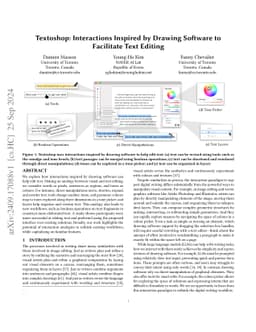 Textoshop: Interactions Inspired by Drawing Software to Facilitate Text
  Editing