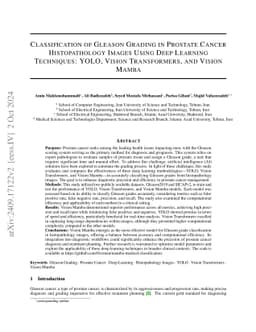 Classification of Gleason Grading in Prostate Cancer Histopathology
  Images Using Deep Learning Techniques: YOLO, Vision Transformers, and Vision
  Mamba