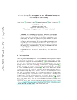 An Art-centric perspective on AI-based content moderation of nudity