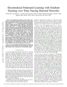 Decentralized Federated Learning with Gradient Tracking over
  Time-Varying Directed Networks