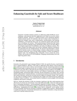 Enhancing Guardrails for Safe and Secure Healthcare AI