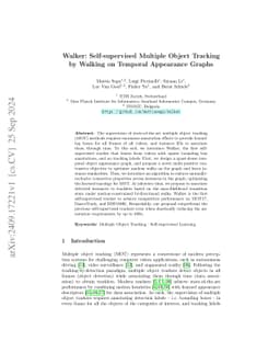 Walker: Self-supervised Multiple Object Tracking by Walking on Temporal
  Appearance Graphs