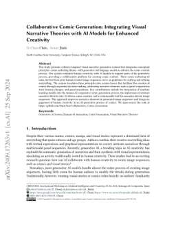Collaborative Comic Generation: Integrating Visual Narrative Theories
  with AI Models for Enhanced Creativity