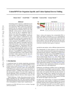 CodonMPNN for Organism Specific and Codon Optimal Inverse Folding