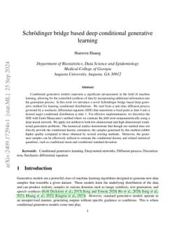 Schrödinger bridge based deep conditional generative learning