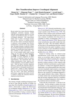 How Transliterations Improve Crosslingual Alignment