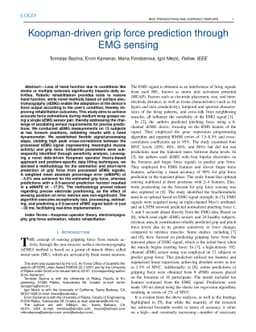 Koopman-driven grip force prediction through EMG sensing