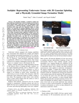 SeaSplat: Representing Underwater Scenes with 3D Gaussian Splatting and
  a Physically Grounded Image Formation Model