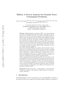 EfiMon: A Process Analyser for Granular Power Consumption Prediction