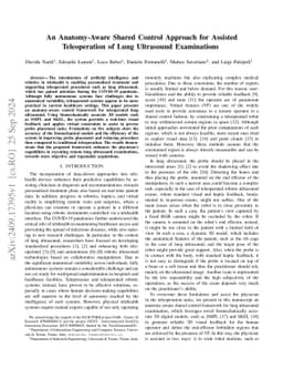 An Anatomy-Aware Shared Control Approach for Assisted Teleoperation of
  Lung Ultrasound Examinations