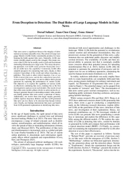 From Deception to Detection: The Dual Roles of Large Language Models in
  Fake News