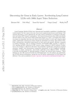 Discovering the Gems in Early Layers: Accelerating Long-Context LLMs
  with 1000x Input Token Reduction