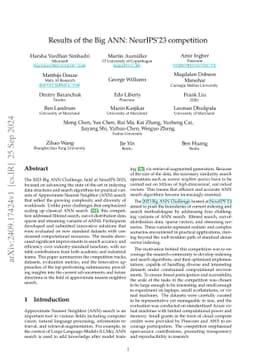 Results of the Big ANN: NeurIPS'23 competition