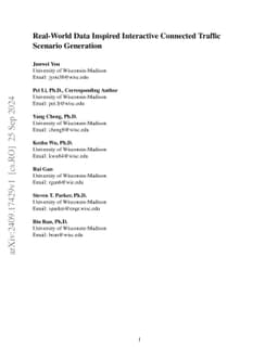 Real-World Data Inspired Interactive Connected Traffic Scenario
  Generation