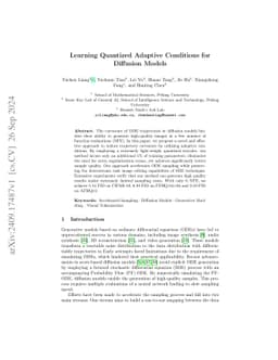 Learning Quantized Adaptive Conditions for Diffusion Models