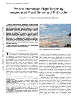 Precise Interception Flight Targets by Image-based Visual Servoing of Multicopter