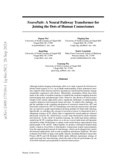 NeuroPath: A Neural Pathway Transformer for Joining the Dots of Human
  Connectomes