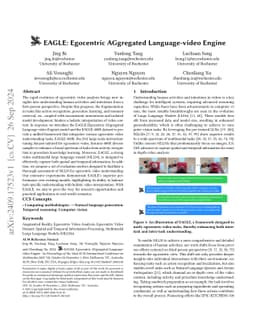 EAGLE: Egocentric AGgregated Language-video Engine