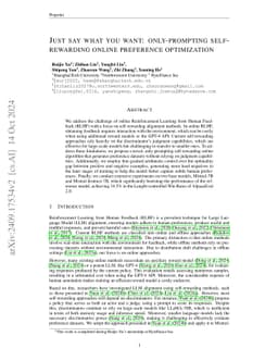 Just Say What You Want: Only-prompting Self-rewarding Online Preference
  Optimization