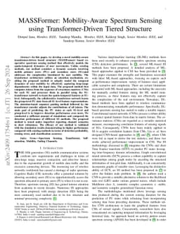 MASSFormer: Mobility-Aware Spectrum Sensing using Transformer-Driven
  Tiered Structure