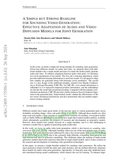 A Simple but Strong Baseline for Sounding Video Generation: Effective Adaptation of Audio and Video Diffusion Models for Joint Generation