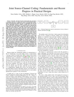 Joint Source-Channel Coding: Fundamentals and Recent Progress in
  Practical Designs
