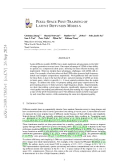 Pixel-Space Post-Training of Latent Diffusion Models