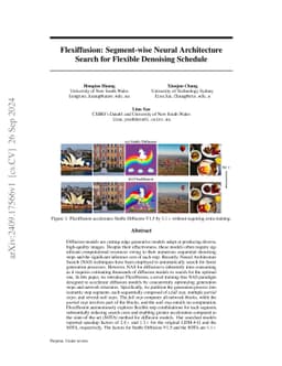 Flexiffusion: Segment-wise Neural Architecture Search for Flexible
  Denoising Schedule