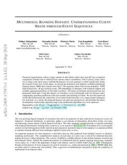 Multimodal Banking Dataset: Understanding Client Needs through Event
  Sequences