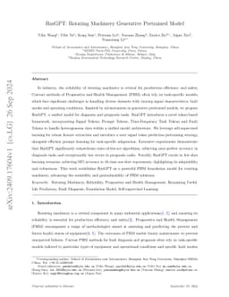 RmGPT: Rotating Machinery Generative Pretrained Model
