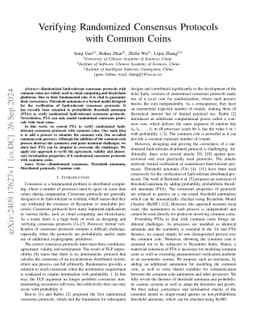 Verifying Randomized Consensus Protocols with Common Coins