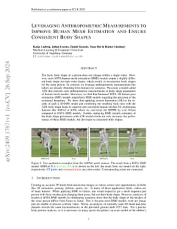 Leveraging Anthropometric Measurements to Improve Human Mesh Estimation and Ensure Consistent Body Shapes