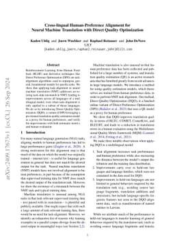 Cross-lingual Human-Preference Alignment for Neural Machine Translation
  with Direct Quality Optimization