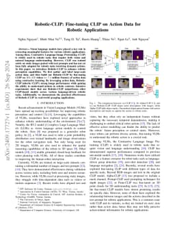 Robotic-CLIP: Fine-tuning CLIP on Action Data for Robotic Applications