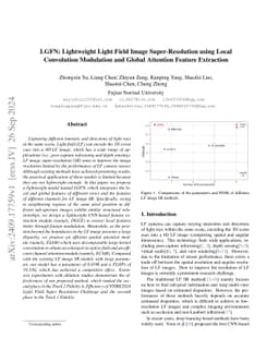 LGFN: Lightweight Light Field Image Super-Resolution using Local
  Convolution Modulation and Global Attention Feature Extraction