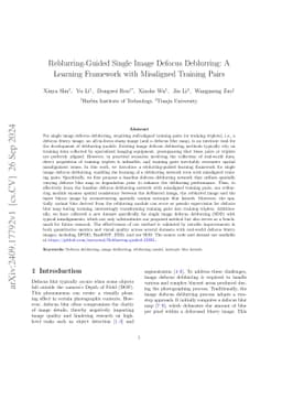 Reblurring-Guided Single Image Defocus Deblurring: A Learning Framework
  with Misaligned Training Pairs