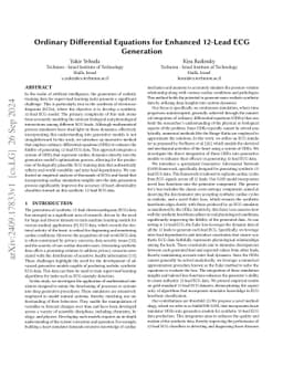 Ordinary Differential Equations for Enhanced 12-Lead ECG Generation