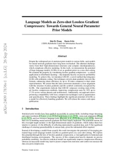 Language Models as Zero-shot Lossless Gradient Compressors: Towards General Neural Parameter Prior Models