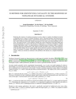 A method for identifying causality in the response of nonlinear
  dynamical systems