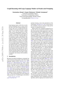 Graph Reasoning with Large Language Models via Pseudo-code Prompting