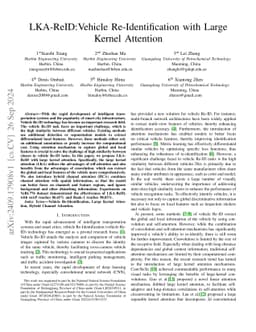 LKA-ReID:Vehicle Re-Identification with Large Kernel Attention