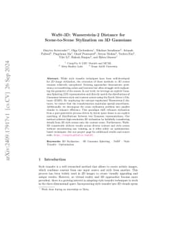 WaSt-3D: Wasserstein-2 Distance for Scene-to-Scene Stylization on 3D
  Gaussians
