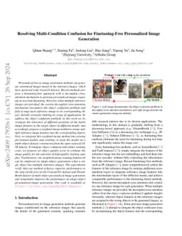 Resolving Multi-Condition Confusion for Finetuning-Free Personalized
  Image Generation